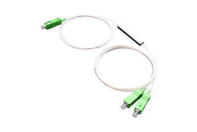 1x2 Micro Type PLC Splitter with output fiber and connector for FTTX