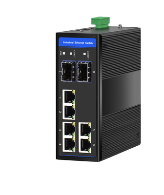 Industrial Ethernet Switch, 6 x 10/100M Base-TX + Uplink 2 x 100M Base-FX SFP
