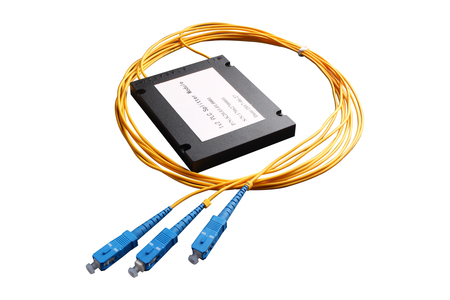 1x2 Box Type PLC Splitter with output fiber and connector for FTTX