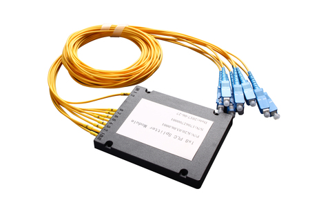 1x4 Box Type FBT Splitter with output fiber and connector for FTTX
