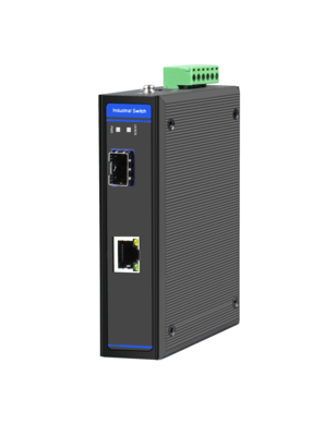 Industrial Ethernet Switch, 1 x 10/100/1000M Base-TX + Uplink 1 x 100/1000M Base-FX SFP